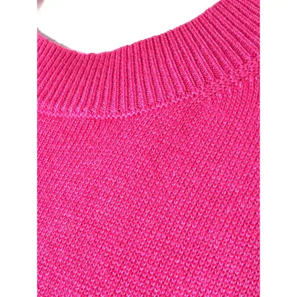 WILFRED S Small Hot Pink Pullover Knit Sweater Dress Tunic Women's Chic Wool - Picture 9 of 9